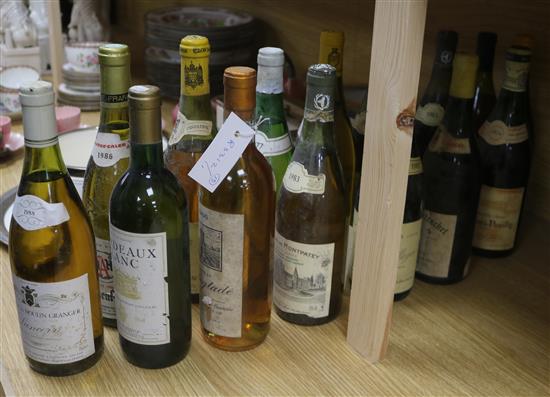 Fifteen bottles of mixed white French wines from 1966-1988